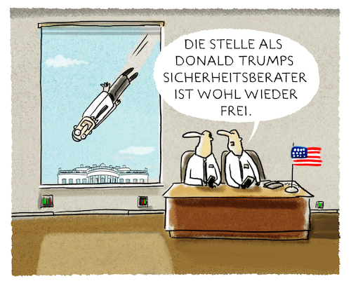 Cartoon: ...Jobbörse USA... (medium) by markus-grolik tagged sicherheitsberater,donald,trump,usa,michael,flynn,amerika,job,washington,steve,bannon,sicherheitsberater,donald,trump,usa,michael,flynn,amerika,job,washington,steve,bannon