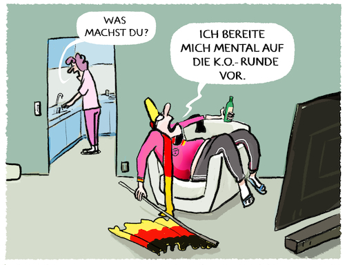 Cartoon: K.o.-Spiel.... (medium) by markus-grolik tagged euro,fussball,ko,spiel,europameister,deutschland,endrunde,finalisten,dfb,uefa,runde,achtelfinale,viertelfinale,finale,europameisterschaft,em,fussballspiel,fan,vorbereitung,euro,fussball,ko,spiel,europameister,deutschland,endrunde,finalisten,dfb,uefa,runde,achtelfinale,viertelfinale,finale,europameisterschaft,em,fussballspiel,fan,vorbereitung