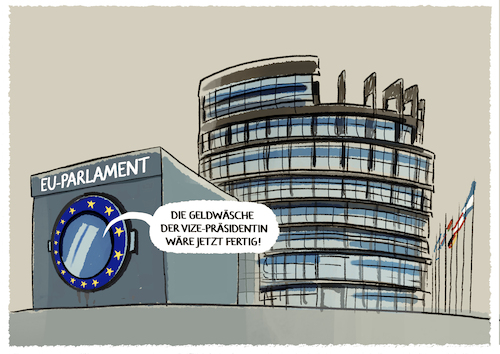 Cartoon: Korruption im EU-Parlament (medium) by markus-grolik tagged korruption,geldwaesche,eu,parlament,europa,bruessel,vize,praesidentin,eva,kaili,griechenland,bestechung,katar,saudi,arabien,korruption,geldwaesche,eu,parlament,europa,bruessel,vize,praesidentin,eva,kaili,griechenland,bestechung,katar,saudi,arabien