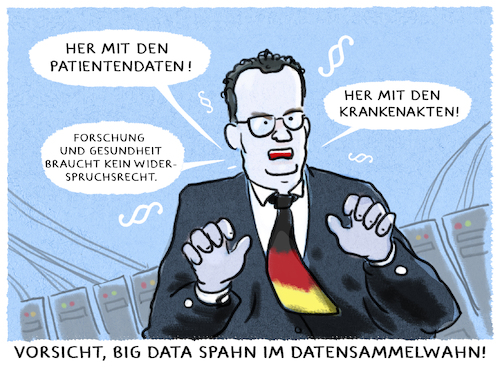 Cartoon: ..kranker Gesundheitsminister... (medium) by markus-grolik tagged spahn,cdu,kassenpatienten,big,data,internet,patienten,patientkrank,gesund,gesundheit,daten,datenschutz,widerspruchsrecht,arzt,klinik,krankenkassen,spahn,cdu,kassenpatienten,big,data,internet,patienten,patientkrank,gesund,gesundheit,daten,datenschutz,widerspruchsrecht,arzt,klinik,krankenkassen