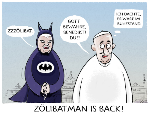 Cartoon: Machtkampf.. (medium) by markus-grolik tagged zölibat,papst,franziskus,benedikt,rom,vatikan,kirche,reform,katholisch,katholizismus,dogma,dogmatiker,gott,christentum,christ,zölibat,papst,franziskus,benedikt,rom,vatikan,kirche,reform,katholisch,katholizismus,dogma,dogmatiker,gott,christentum,christ