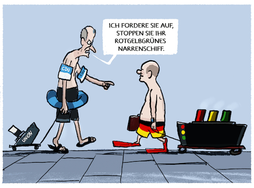 Cartoon: Merz auf hoher See... (medium) by markus-grolik tagged merz,opposition,cdu,csu,union,parteitag,scholz,ampel,narrenschiff,bundestagdebatte,merz,opposition,cdu,csu,union,parteitag,scholz,ampel,narrenschiff,bundestagdebatte