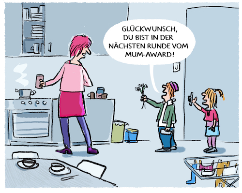 Cartoon: Muttertag (medium) by markus-grolik tagged muttertag,mutter,alleinerziehende,kinder,haushalt,carearbeit,casting,glueckwuensche,deutschland,frau,mann,familie,geschlechterrollen,frauenrolle,muttertag,mutter,alleinerziehende,kinder,haushalt,carearbeit,casting,glueckwuensche,deutschland,frau,mann,familie,geschlechterrollen,frauenrolle