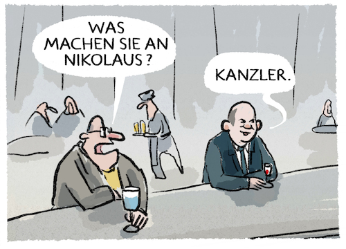 Cartoon: Nikolaf (medium) by markus-grolik tagged nikolaustag,ampelkanzler,scholz,fdp,gruene,koalition,deutschland,merkelnachfolge,nikolaustag,ampelkanzler,scholz,fdp,gruene,koalition,deutschland,merkelnachfolge