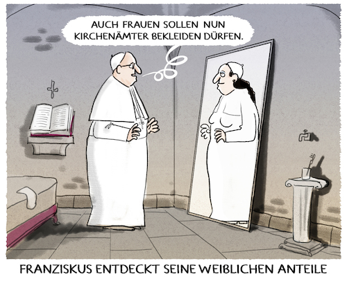 Cartoon: Papst reformiert Kurie (medium) by markus-grolik tagged papst,kirche,vatikan,frauen,kurie,bischoefe,rom,franziskus,kirchenreformen,katolische,krichenaemter,glaeubige,glauben,laien,priester,papst,kirche,vatikan,frauen,kurie,bischoefe,rom,franziskus,kirchenreformen,katolische,krichenaemter,glaeubige,glauben,laien,priester