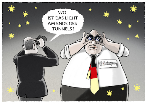 Cartoon: Perspektive... (medium) by markus-grolik tagged altmeier,scholz,finanzminister,wirtschaftsminister,pandemie,hoffnung,sterne,virus,bundesregierung,minister,fernglas,suchen,altmeier,scholz,finanzminister,wirtschaftsminister,pandemie,hoffnung,sterne,virus,bundesregierung,minister,fernglas,suchen