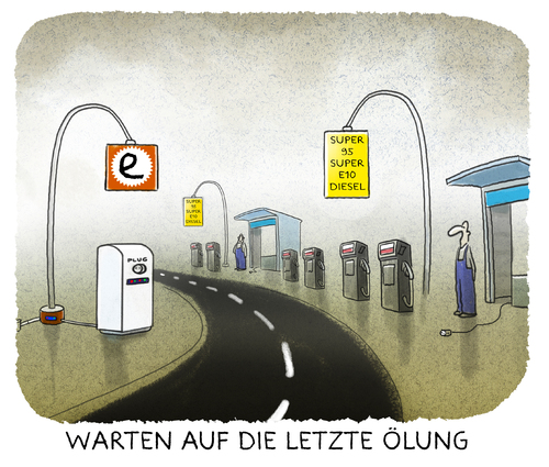 Cartoon: ...pluggin... (medium) by markus-grolik tagged strom,emobilität,auto,benzin,verbrennungsmotor,super,normal,tankstelle,zapfsäule,verkehr,verkehrskonzepte,elektroauto,elektromobilität,elektro,strom,emobilität,auto,benzin,verbrennungsmotor,super,normal,tankstelle,zapfsäule,verkehr,verkehrskonzepte,elektroauto,elektromobilität,elektro