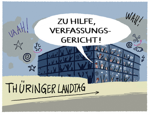 Cartoon: Ringen in Thüringen.... (medium) by markus-grolik tagged landtag,landtagspraesident,verfassungsgericht,wahl,thueringen,cdu,afd,bsw,landtag,landtagspraesident,verfassungsgericht,wahl,thueringen,cdu,afd,bsw