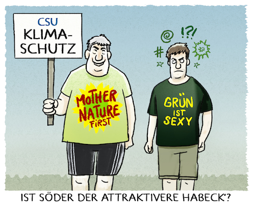 Cartoon: Söder goes grün (medium) by markus-grolik tagged klimaschutz,csu,soeder,bayern,gruene,habeck,natur,klimawandel,klimaschutzprogramm,deutschland,umweltpolitik,klimaschutz,csu,soeder,bayern,gruene,habeck,natur,klimawandel,klimaschutzprogramm,deutschland,umweltpolitik