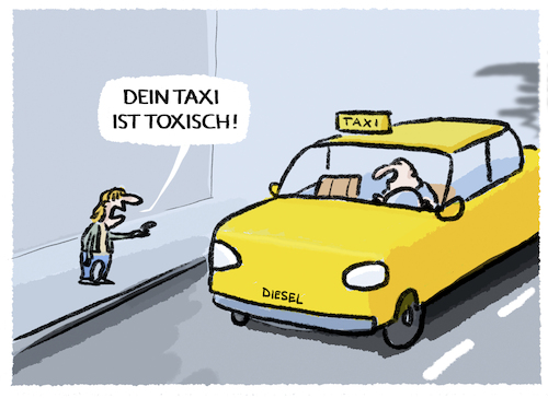 Cartoon: Toxitaxi.. (medium) by markus-grolik tagged autocartoon,taxi,toxi,transport,diesel,feinstaub,innenstadt,taxifahrer,bewegung,mobilitaet,verkehr,klimawandel,verkehrswende,fdp,autocartoon,taxi,toxi,transport,diesel,feinstaub,innenstadt,taxifahrer,bewegung,mobilitaet,verkehr,klimawandel,verkehrswende,fdp