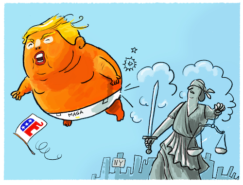 Cartoon: Trump verurteilt (medium) by markus-grolik tagged nominierung,präsidentschaftskandidat,donald,trump,us,wahlen,usa,republikaner,biden,straftaeter,praesident,praesidentenwahl,schweigegeldprozess,jury,stormy,daniels,nominierung,präsidentschaftskandidat,donald,trump,us,wahlen,usa,republikaner,biden,straftaeter,praesident,praesidentenwahl,schweigegeldprozess,jury,stormy,daniels