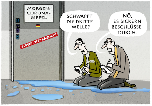 Cartoon: Undichte Stellen... (medium) by markus-grolik tagged durchsickernde,beschlüsse,corona,gipfel,kanzleramt,bund,länder,lockdown,medien,presse,durchsickernde,beschlüsse,corona,gipfel,kanzleramt,bund,länder,lockdown,medien,presse