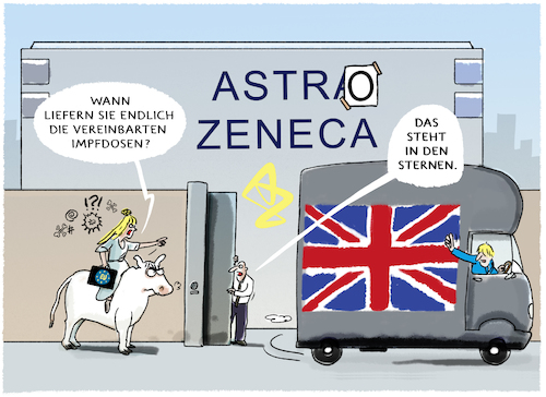 Cartoon: Ungereimtheiten... (medium) by markus-grolik tagged impfstoff,astrazeneca,großbritannien,europa,verträge,brüssel,london,pandemie,corona,lieferschwierigkeiten,impfstoff,astrazeneca,großbritannien,europa,verträge,brüssel,london,pandemie,corona,lieferschwierigkeiten