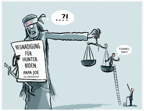 Cartoon: US-Justiz... (medium) by markus-grolik tagged praesident,joe,biden,demokraten,hunter,justiz,rechtssystem,rechtsstaat,amtszeit,demokratie,gewaltenteilung,macht,begnadigung,usa,praesident,joe,biden,demokraten,hunter,justiz,rechtssystem,rechtsstaat,amtszeit,demokratie,gewaltenteilung,macht,begnadigung,usa