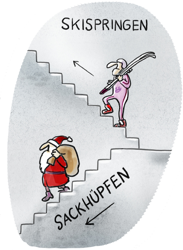 Cartoon: Vierschanzen-Tournee ruft (medium) by markus-grolik tagged wintersport,skispringen,weihnachten,vorbei,tv,sport,vierschanzen,tournee,wintersport,skispringen,weihnachten,vorbei,tv,sport,vierschanzen,tournee