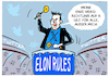 Cartoon: Elon Musk... (small) by markus-grolik tagged elon,musk,wahlkampf,harris,fake,video,hass,post,tweet,twitter,echokammern,social,media,internet,regeln