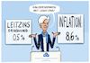 Cartoon: EZB (small) by markus-grolik tagged christine,lagarde,ezb,europaeische,zentralbank,inflation,inflationsrate,zinsen,leitzins,geld,geldentwertung,sparer,banken,wirtschaft,konsum,europa