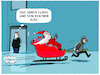 Cartoon: Jingle bells... (small) by markus-grolik tagged weihnachten,santa,claus,weihnachtszeit,konsum,geschenke,einkauf,lieferdienste,niedriglohn,paketdienste,xmas,christmas