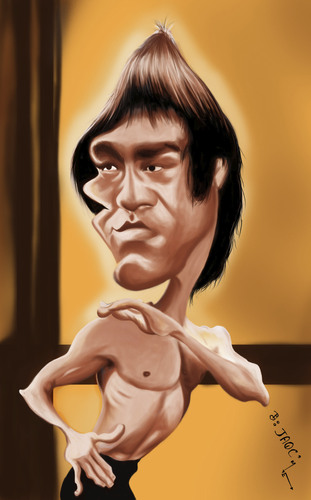 Bruce Lee By jaime ortega | Famous People Cartoon | TOONPOOL