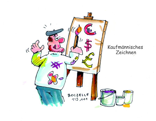 Cartoon: Kaufmännisches Zeichnen (medium) by Boiselle tagged steffen,boiselle,humor,witzig,lustig,zeichner,künstler,euro,dollar,pfund,leinwand,farbe,malen,zeichnen,künstlerisch,kaufmännisch,farbkleckse,zeichenwand,steffen,boiselle,humor,witzig,lustig,zeichner,künstler,euro,dollar,pfund,leinwand,farbe,malen,zeichnen,künstlerisch,kaufmännisch,farbkleckse,zeichenwand