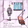 Cartoon: Teflon-Torsten (small) by Storch tagged teflon,anti,haft,beschichtung,torsten,knast,küche,häftling,gefängnis,wand,durchlässig