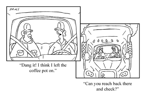 Cartoon: running late (medium) by creative jones tagged ready,getting,morning,coffee,coffee,morning,getting,ready