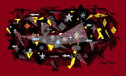 Cartoon: YELLOW STARS (medium) by sam seen tagged seen,sam