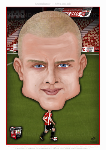 Cartoon: Brentford FC Caricatures (medium) by brendanw tagged art,football,williams,brendan,brendanwilliams,footballcaricatures,footy,caricatures,bees,button,bidwell,forshaw,odubajo,gray,andre,brentford,caricaturist