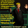 Cartoon: Gastkommentar Trump 2 (small) by PuzzleVisions tagged puzzlevisions donald trump america first 1st amerika zuerst erster is anschlag terror attack