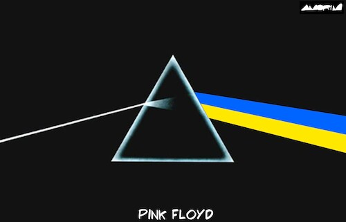 Cartoon: Dark side (medium) by Amorim tagged pink,floyd,ukraine,russia,pink,floyd,ukraine,russia