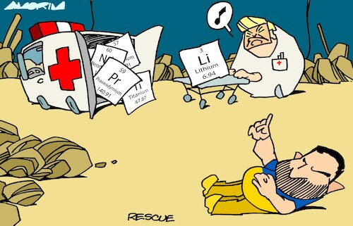 Cartoon: Rescue of victims (medium) by Amorim tagged trump,zelenski,ukraine,trump,zelenski,ukraine