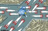 Cartoon: Traffic control (small) by Amorim tagged united,nations,israel,gaza,lebanon,ukraine,russia