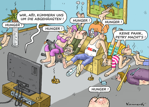 Cartoon: AFD WÄHLER (medium) by marian kamensky tagged merkel,kanzlerkandidatur,cdu,gauland,petry,afd,legistraturperiode,merkel,kanzlerkandidatur,cdu,gauland,petry,afd,legistraturperiode