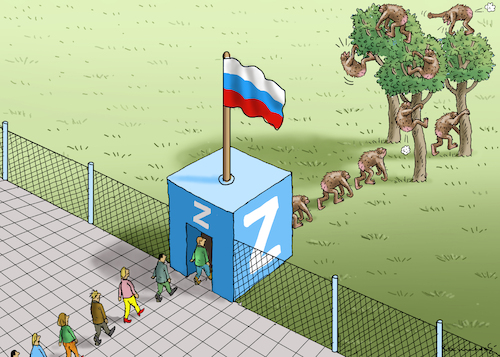 Cartoon: AFFENSCHULE (medium) by marian kamensky tagged putins,bescherung,ukraine,provokation,swift,nato,osterweiterung,putins,bescherung,ukraine,provokation,swift,nato,osterweiterung