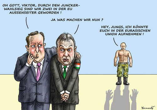 Cartoon: Aussenseiter in der EU (medium) by marian kamensky tagged marie,rechtsparteien,wahlen,eu,le,pen,strache,jean,claude,junckergeerd,cameron,orban,wilder,eu,wahlen,rechtsparteien,marie,le,pen,strache,jean,claude,junckergeerd,cameron,orban,wilder