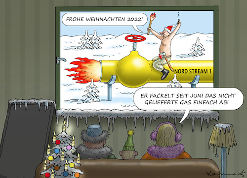 Cartoon: BAD SANTA PUTIN (medium) by marian kamensky tagged wartungsarbeiten,an,nord,stream,wartungsarbeiten,an,nord,stream