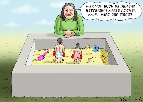 Cartoon: BAERBOCK SUCHT EINEN VIZEKANZLER (medium) by marian kamensky tagged laschet,versus,söder,merkel,wahlen,baerbock,laschet,versus,söder,merkel,wahlen,baerbock