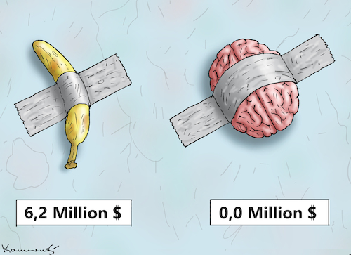 Cartoon: BANANEN SIND TEURER GEWORDEN! (medium) by marian kamensky tagged bananen,sind,teurer,geworden,bananen,sind,teurer,geworden