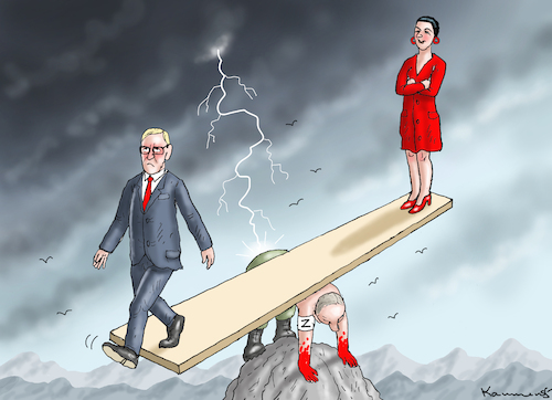 Cartoon: BARTSCH GEHT (medium) by marian kamensky tagged schwarzer,wagenknecht,putin,ukraine,bartsch,geht,schwarzer,wagenknecht,putin,ukraine,bartsch,geht