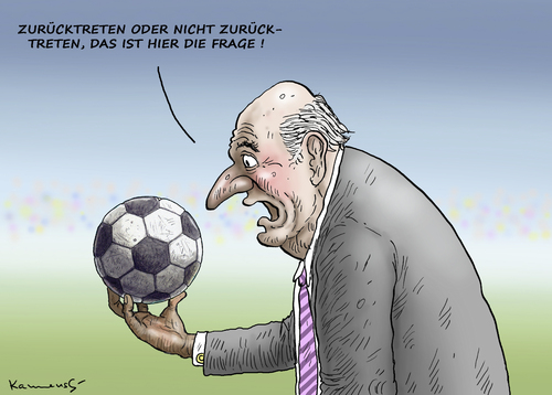 Cartoon: BLATTERS RÜCKTRITT (medium) by marian kamensky tagged fbi,und,blatter,fifa,fussbal,korruption,rücktritt,fbi,und,blatter,fifa,fussbal,korruption,rücktritt