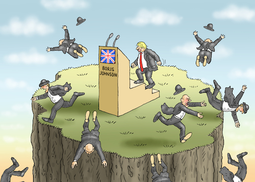 Cartoon: BORIS JOHNSON KOMMT (medium) by marian kamensky tagged brexit,theresa,may,england,eu,schottland,weicher,wahlen,boris,johnson,nigel,farage,ostern,seidenstrasse,xi,jinping,referendum,trump,monsanto,bayer,glyphosa,strafzölle,brexit,theresa,may,england,eu,schottland,weicher,wahlen,boris,johnson,nigel,farage,ostern,seidenstrasse,xi,jinping,referendum,trump,monsanto,bayer,glyphosa,strafzölle