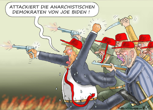 Cartoon: BÜRGERKRIEG IN AMERIKA (medium) by marian kamensky tagged us,wahlen,joe,biden,trump,corona,us,wahlen,joe,biden,trump,corona