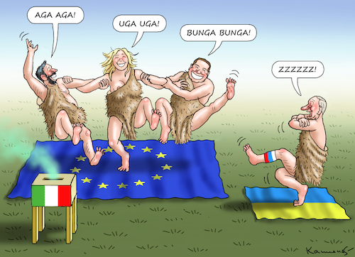 Cartoon: BUNGA BUNGA IN ITALIEN (medium) by marian kamensky tagged italien,wahlen,faschisten,meloni,bunga,italien,wahlen,faschisten,meloni