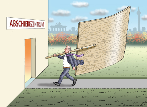 Cartoon: CHEFSACHE ABSCHIEBUNG (medium) by marian kamensky tagged chefsache,abschiebung,scholz,chefsache,abschiebung,scholz