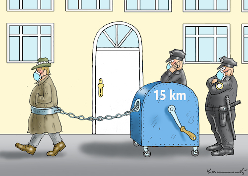 Cartoon: CORONA-MAßNAHMEN (medium) by marian kamensky tagged coronavirus,epidemie,gesundheit,panik,stillegung,trump,pandemie,coronavirus,epidemie,gesundheit,panik,stillegung,trump,pandemie