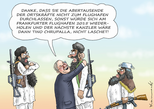 Cartoon: DANKBARER LASCHET (medium) by marian kamensky tagged vormarsch,evakuation,der,taliban,xi,jinping,in,kabul,vormarsch,evakuation,der,taliban,xi,jinping,in,kabul