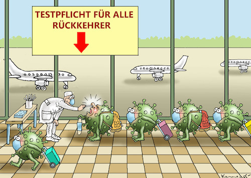 Cartoon: DELTA TESTS (medium) by marian kamensky tagged delta,abmachung,spahn,lockdown,kinder,schulen,fussbal,em,johnson,delta,abmachung,spahn,lockdown,kinder,schulen,fussbal,em,johnson