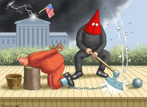 Cartoon: DEMOKRATIEHINRICHTUNG (medium) by marian kamensky tagged demokratie,in,gefahr,trump,ukraine,putin,stormy,daniels,muss,waffe,abgeben,narzisst,supreme,court,demokratie,in,gefahr,trump,ukraine,putin,stormy,daniels,muss,waffe,abgeben,narzisst,supreme,court