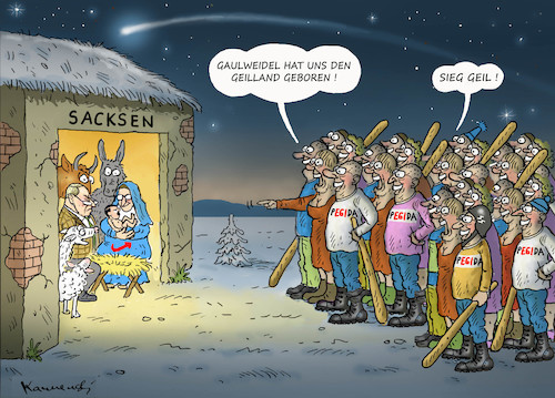 Cartoon: DER GEILLAND IN SACKSEN (medium) by marian kamensky tagged parteitag,der,afd,frauke,petry,gauland,höcke,entsorgung,aidan,özoguz,björn,denkmal,schande,parteitag,der,afd,frauke,petry,gauland,höcke,entsorgung,aidan,özoguz,björn,denkmal,schande