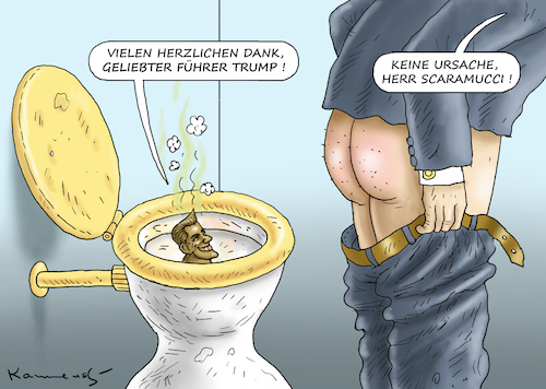 Cartoon: DER GLÜCKLICHE HERR SCAMARUCCI (medium) by marian kamensky tagged obama,trump,präsidentenwahlen,usa,baba,vanga,republikaner,inauguration,demokraten,scamarucci,wikileaks,faschismus,obama,trump,präsidentenwahlen,usa,baba,vanga,republikaner,inauguration,demokraten,scamarucci,wikileaks,faschismus